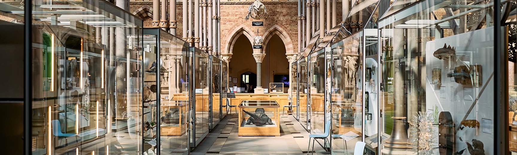 View down one of the aisles in the Museum's main court